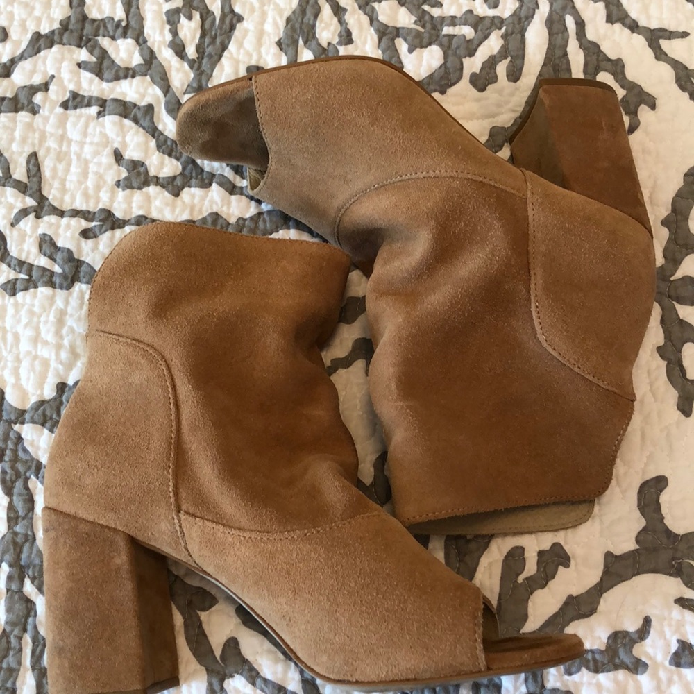 Sole Society Open-toe Slouchy Booties 6.5